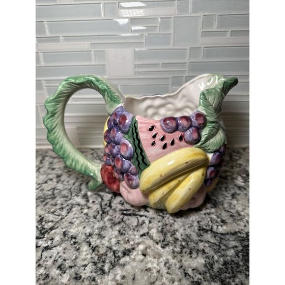 Calypso Fruit by Fitz & Floyd Rare 1988 - 1.5 Quart Pitcher - Picture 4 of 10